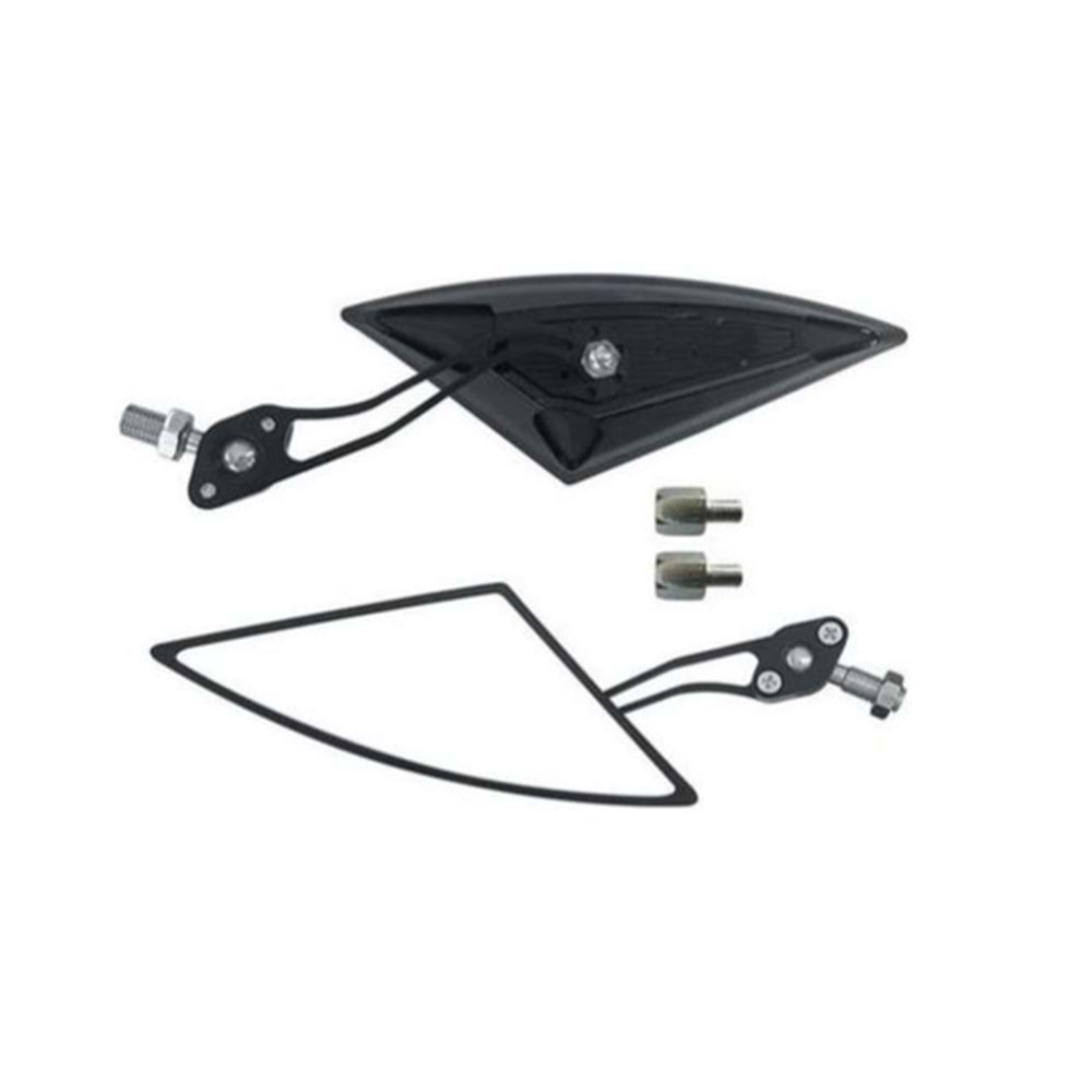 Motor Üçgen (Yarasa) Ayna (Siyah)