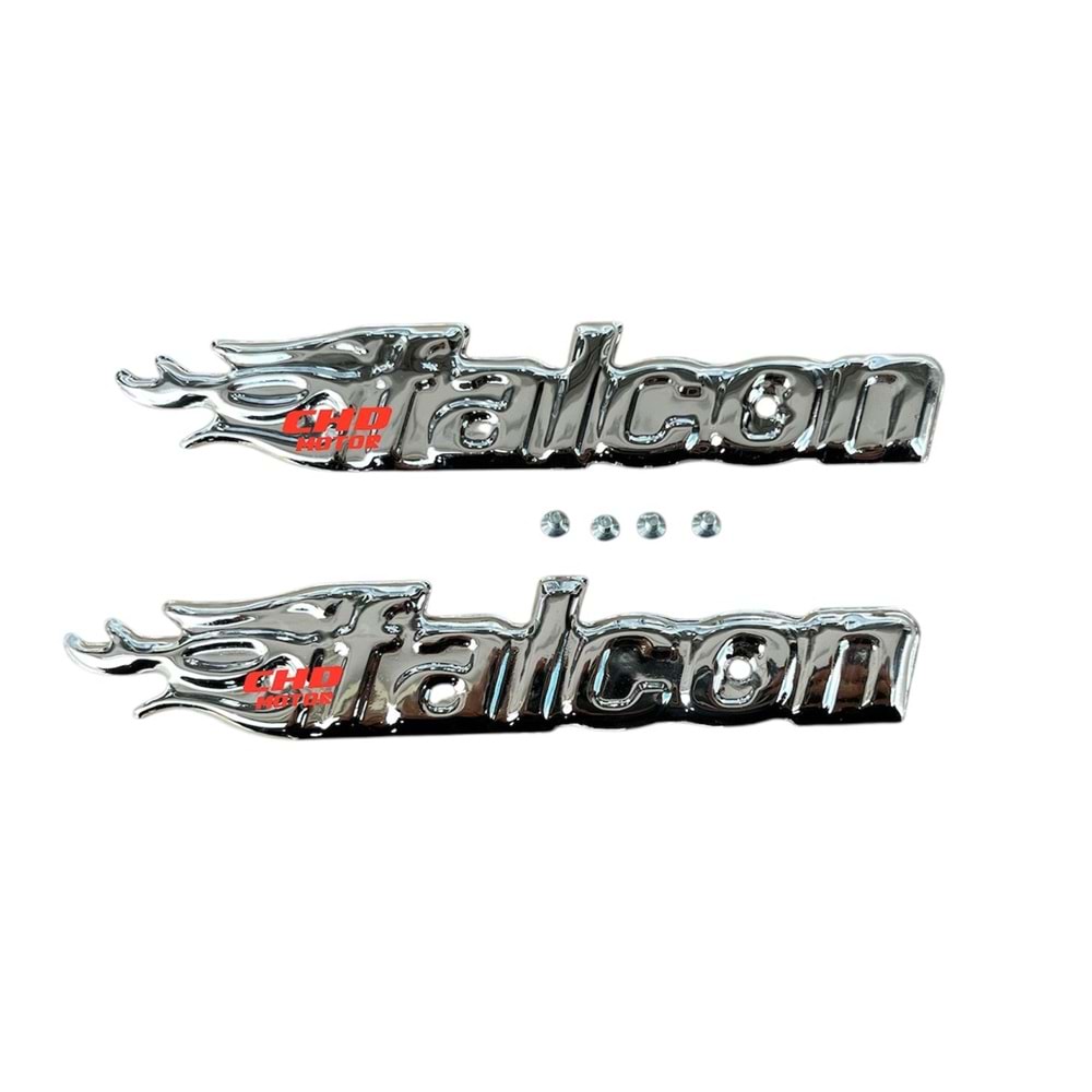 CG Benzin Depo Yazısı FALCON (Nikel)