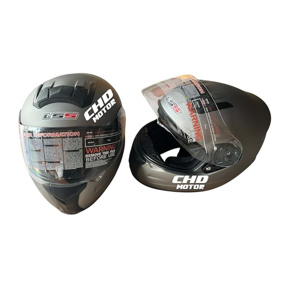 Kask Çene Sabit (Titanyum Gri) (M)