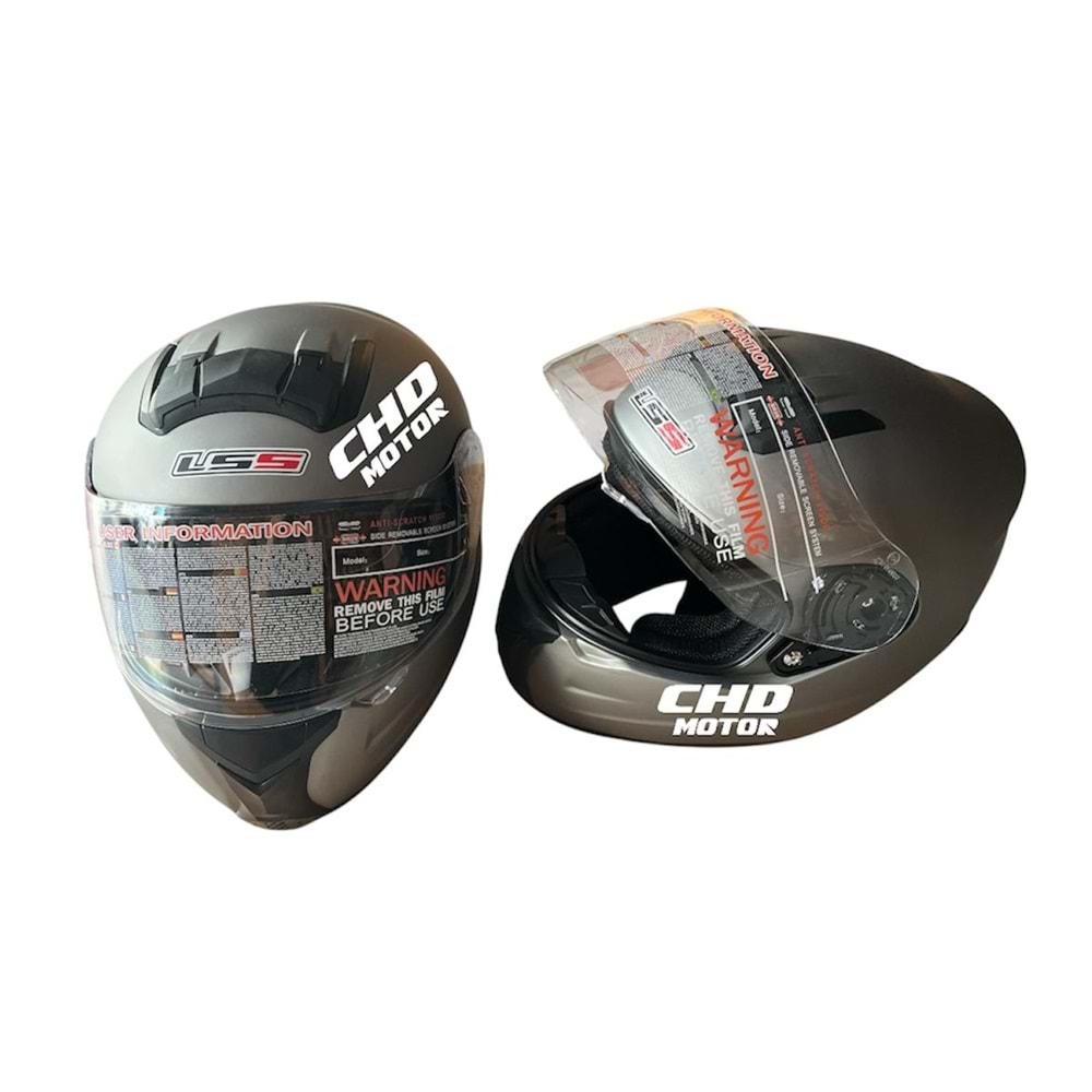 Kask Çene Sabit (Titanyum Gri) (L)