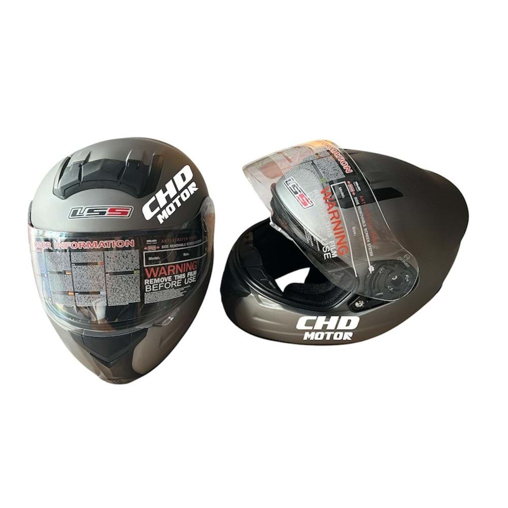 Kask Çene Sabit (Titanyum Gri) (XL)