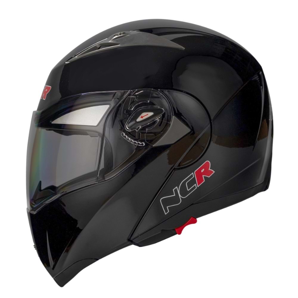 Kask Çene Açılır Gözlüklü NCR (Mat Siyah) (M)