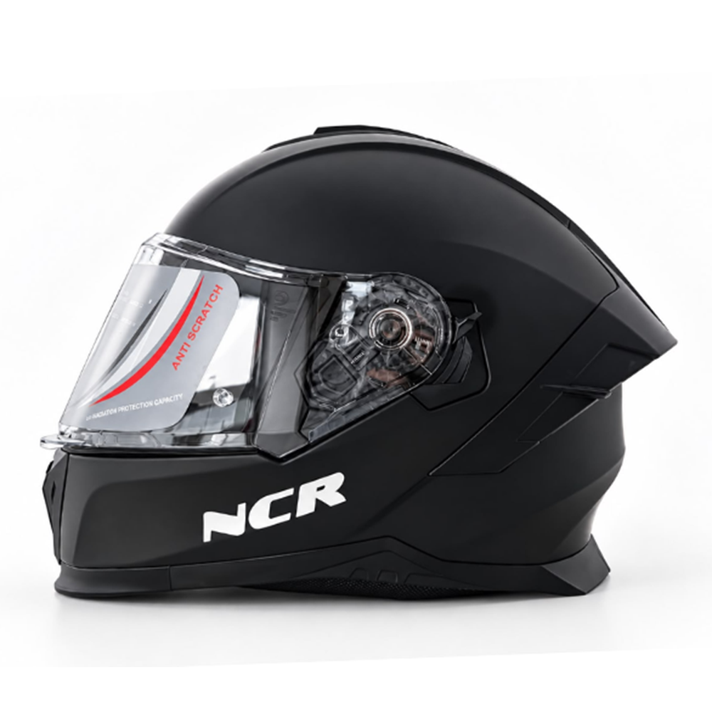 Kask Çene Sabit M73 NCR Gözlüklü (Parlak Siyah) (L)