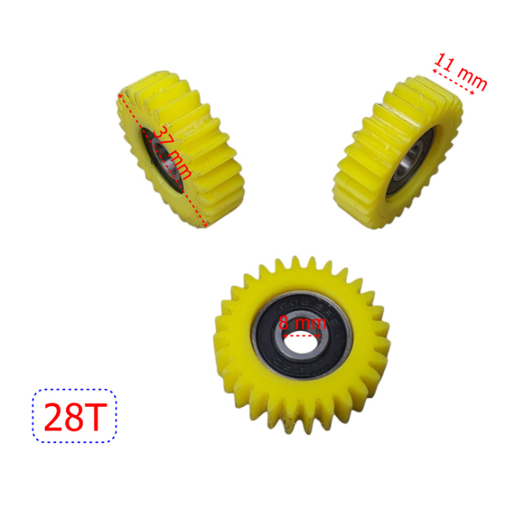 E-BİKE Petal Destekli Plastik Sarı Dişli 3 lü Set 28T