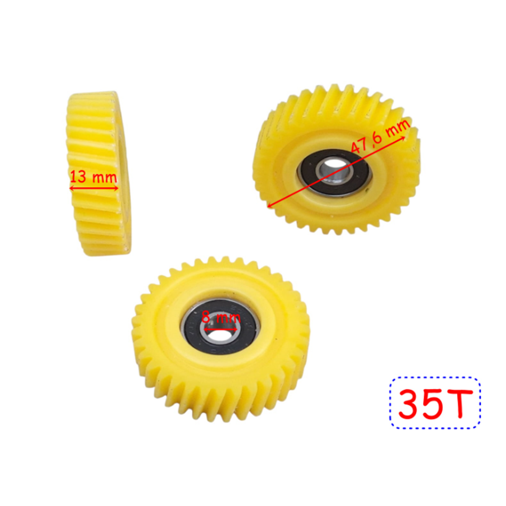 E-BİKE Petal Destekli Plastik Sarı Dişli 3 lü Set 35T (13mm)