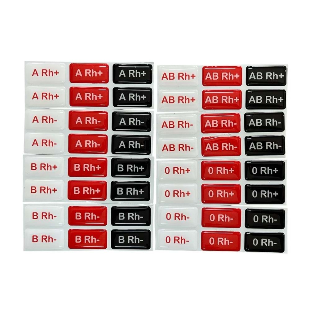 KAN GRUBU DAMLA ETİKET 2li