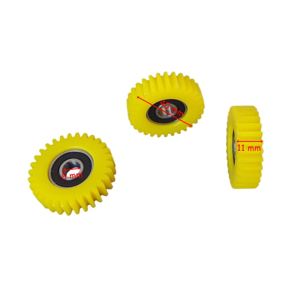 E-BİKE Petal Destekli Plastik Sarı Dişli 3 lü Set 30T