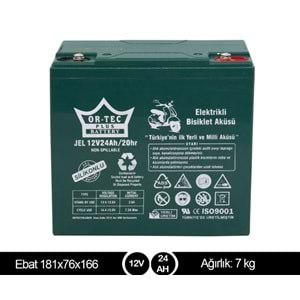 12V 24AH Akü E-Bike