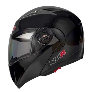 Kask Çene Açılır Gözlüklü NCR (Mat Siyah) (M)