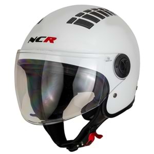 Kask Çenesiz Gözlüksüz NCR (Beyaz) (XL)