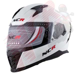 Kask Çene Sabit M69 NCR Gözlüklü (Beyaz) (L)