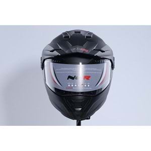 Kask Kros Çene Açılır NCR 165 Gözlüklü (Mat Siyah) (L)