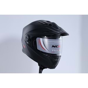 Kask Kros Çene Açılır NCR 165 Gözlüklü (Mat Siyah) (L)