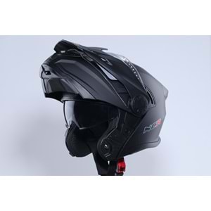Kask Kros Çene Açılır NCR 165 Gözlüklü (Mat Siyah) (L)