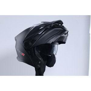 Kask Kros Çene Açılır NCR 165 Gözlüklü (Mat Siyah) (L)