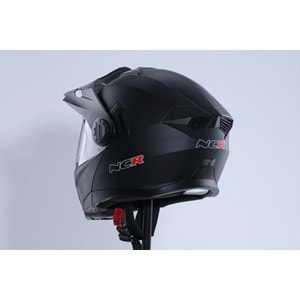 Kask Kros Çene Açılır NCR 165 Gözlüklü (Mat Siyah) (L)