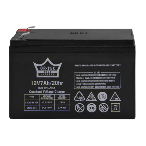 12V 7AH AKÜ Batarya ORTEC
