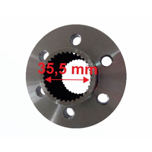 ATV Arka Dişli Flanşı İç 35,5 mm 34 Freze 6 Delikli