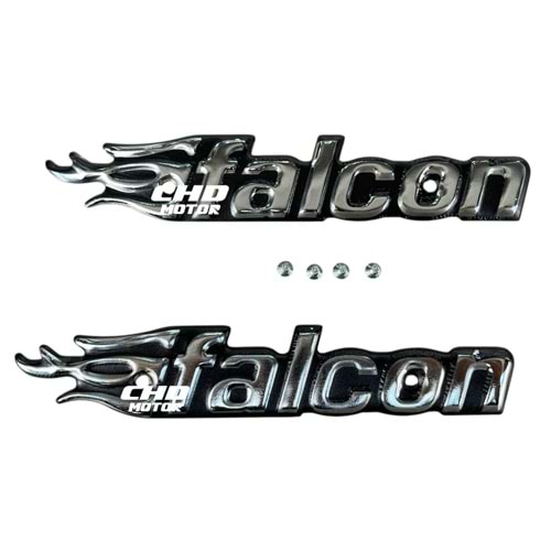 CG Benzin Depo Yazısı FALCON (Siyah)