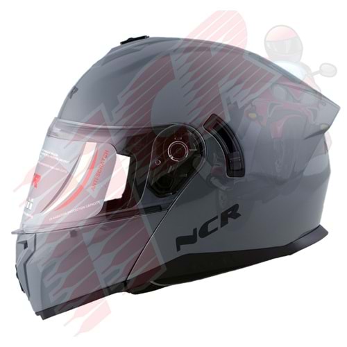 Kask Çene Açılır 166 NCR Gözlüklü (Nardo Gri) (M)