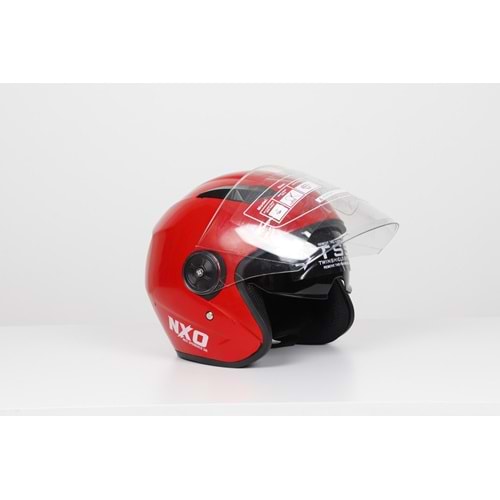 Kask Çenesiz Yerli Gözlüklü (KIRMIZI)