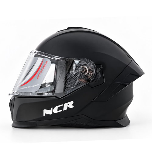Kask Çene Sabit M73 NCR Gözlüklü (Parlak Siyah) (L)