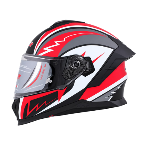 Kask Çene Sabit M73 NCR Gözlüklü (Knight Kırmızı Grafik) (M)