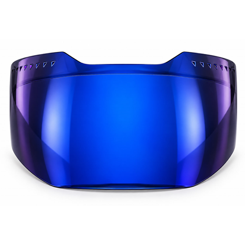 Kask Camı (Vizör) M-69 Çene Sabit Gözlüklü Model (Mavi)