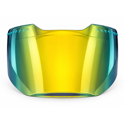 Kask Camı (Vizör) M-69 Çene Sabit Gözlüklü Model (Gold)