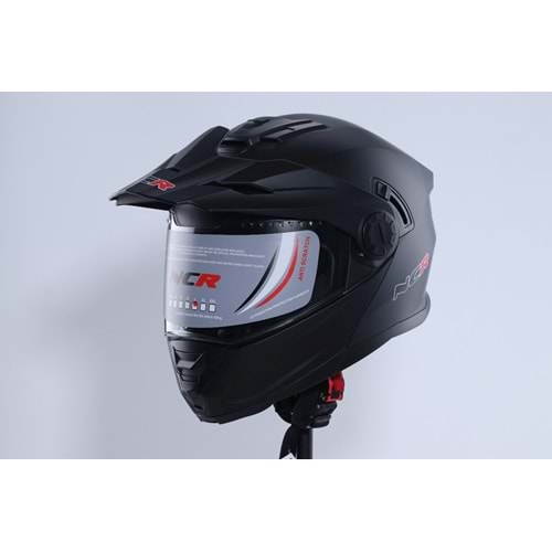 Kask Kros Çene Açılır NCR 165 Gözlüklü (Mat Siyah) (L)