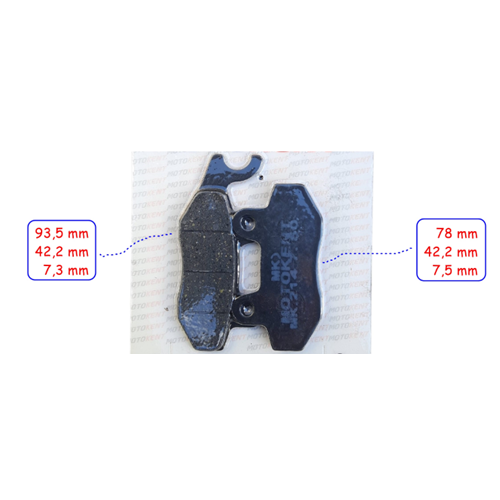 WEGO KYMCO AGILITY 125 RKS FRECCIA Ön Fren Disk Balatası Ters Kulaklı (043)