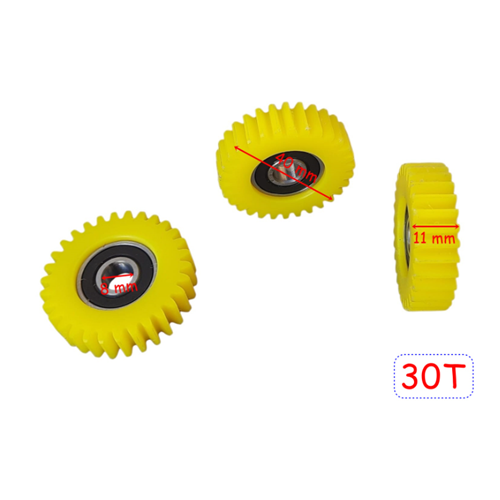 E-BİKE Petal Destekli Plastik Sarı Dişli 3 lü Set 30T