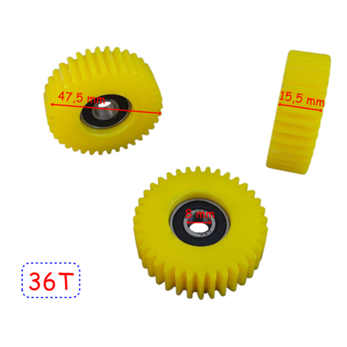 E-BİKE Petal Destekli Plastik Sarı Dişli 3 lü Set 36T (15.5mm)