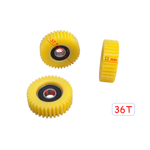 E-BİKE Petal Destekli Plastik Sarı Dişli 3 lü Set 36T (12mm)