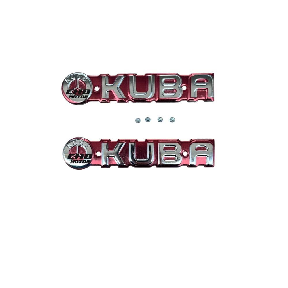 CG Benzin Depo Yazısı KUBA (Kırmızı)
