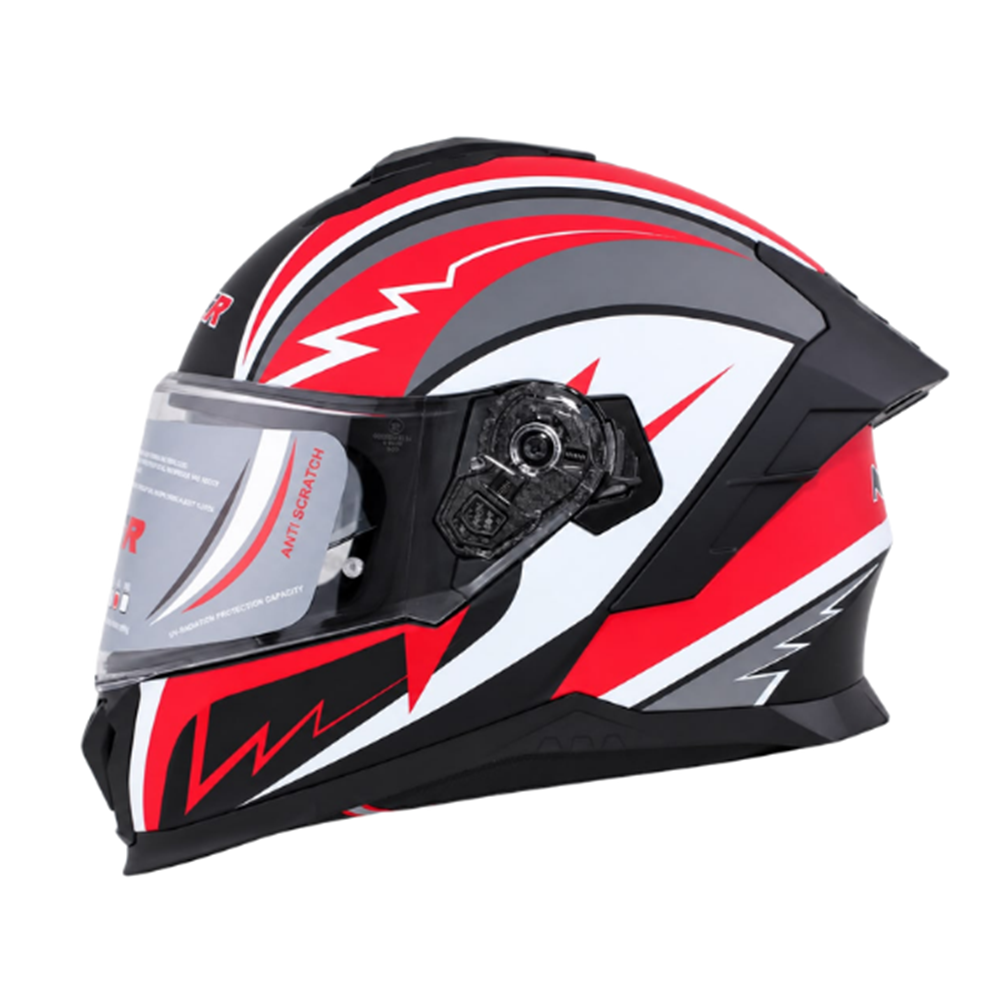 Kask Çene Sabit M73 NCR Gözlüklü (Knight Kırmızı Grafik) (L)
