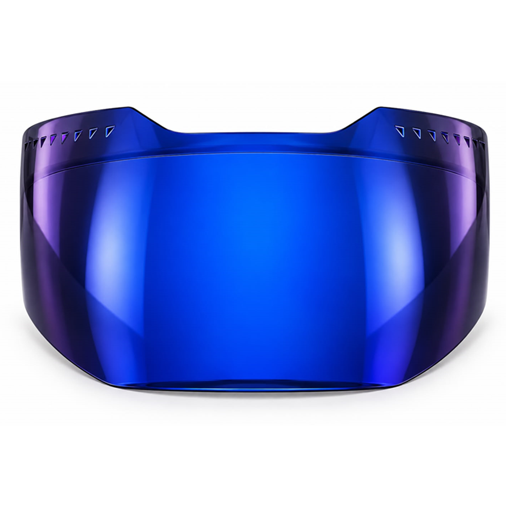 Kask Camı (Vizör) M-69 Çene Sabit Gözlüklü Model (Mavi)