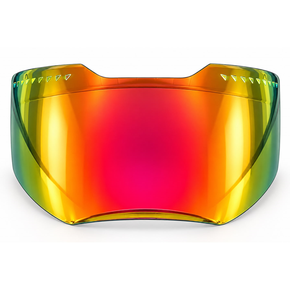 Kask Camı (Vizör) M-69 Çene Sabit Gözlüklü Model (Kırmızı)