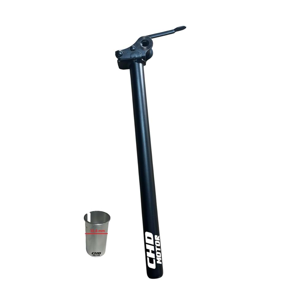 E-BİKE Petal Destekli Sele Borusu 31.6mm Siyah 35cm KATLANIR